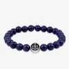Bracelet élastique agate bleue en acier SO OR