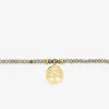 Bracelet élastique cristal gris et acier doré SO OR