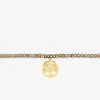 Bracelet élastique cristal rose et acier doré SO OR