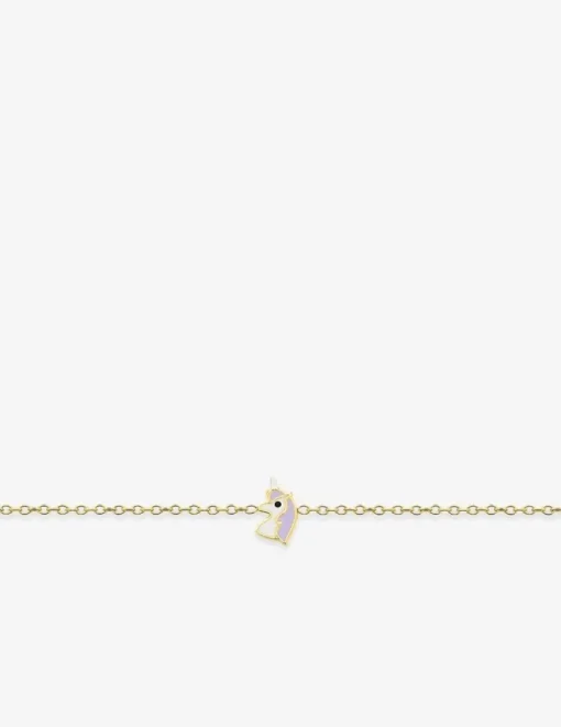 Bracelet licorne plaqué or et laque SO OR