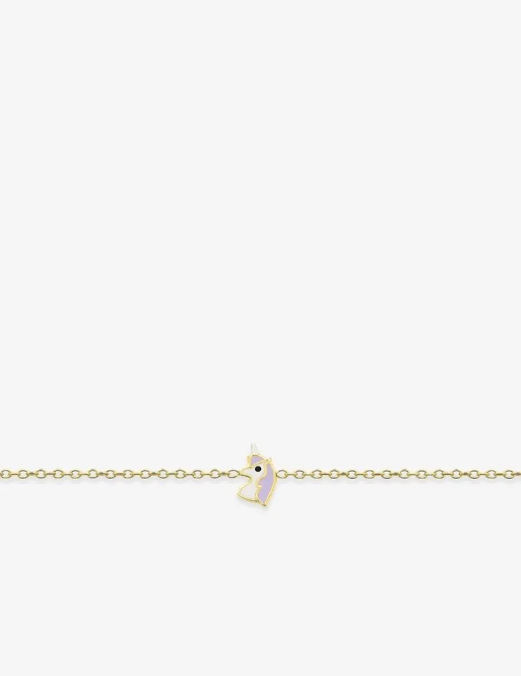 Bracelet licorne plaqué or et laque SO OR