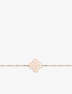 Bracelet Lorever Or rose 375‰, motif laque ivoire SO OR
