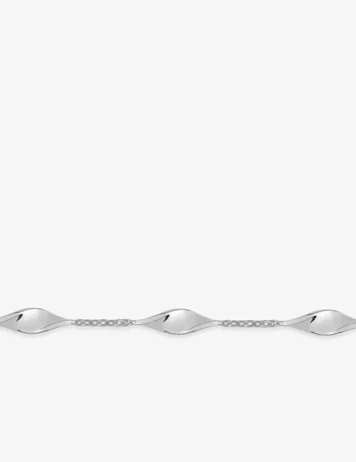 Bracelet losanges ondulés argent 925‰ rhodié SO OR