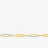 Bracelet losanges or jaune 750‰, rhodium et oxydes de zirconium SO OR