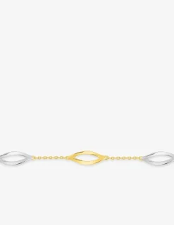 Bracelet losanges plaqué or et losanges rhodium SO OR