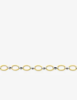 Bracelet maille creuse bicolore or 750 ‰ SO OR