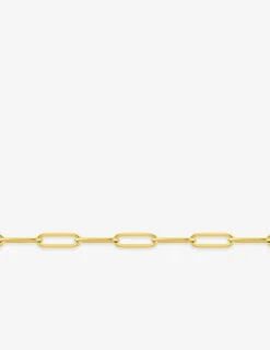 Bracelet maille forçat rectangle en acier doré SO OR