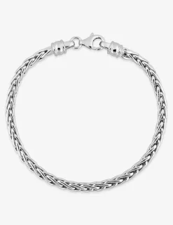 Bracelet maille palmier en argent 925 ‰ rhodié SO OR