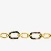 Bracelet mailles alternées en acier doré et acétate SO OR