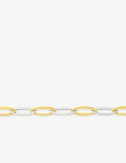 Bracelet maillons ovales bicolores or 750‰ SO OR