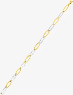 Bracelet maillons ovales bicolores or 750‰ SO OR