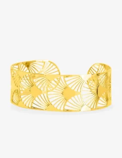 Bracelet manchette Art déco or jaune 750‰ SO OR