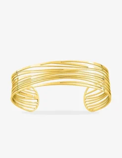 Bracelet manchette fils acier doré SO OR