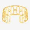 Bracelet manchette ouvert en plaqué or SO OR