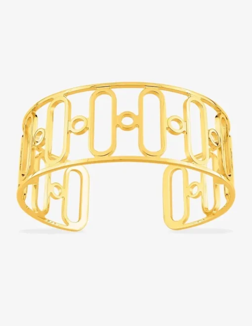 Bracelet manchette ouvert en plaqué or SO OR