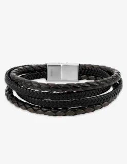 Bracelet matière synthétique tressée et acier SO OR