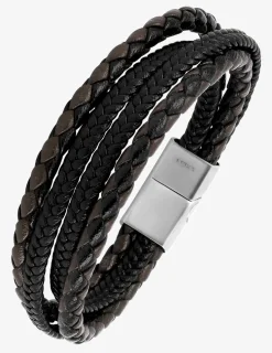 Bracelet matière synthétique tressée et acier SO OR
