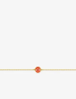 Bracelet Mélodie Or jaune 375‰ et laque corail SO OR