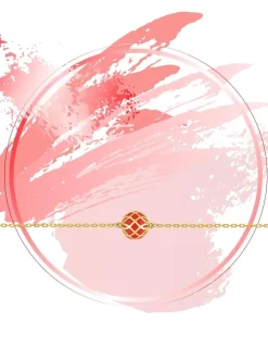 Bracelet Mélodie Or jaune 375‰ et laque corail SO OR