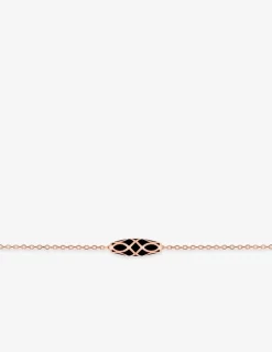 Bracelet Mélodie Or rose 375‰ et laque noir de Jais SO OR