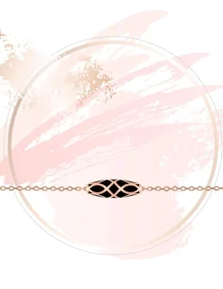 Bracelet Mélodie Or rose 375‰ et laque noir de Jais SO OR