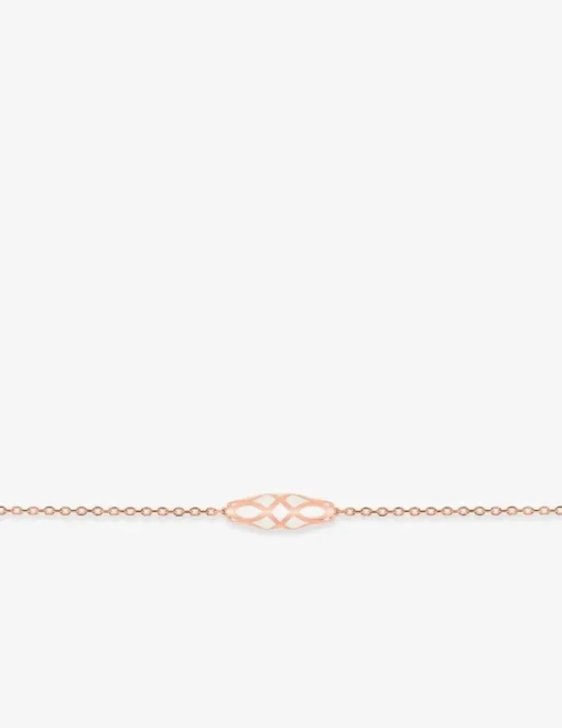Bracelet Mélodie Or rose 375‰ et laque ivoire SO OR