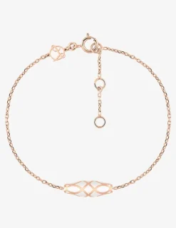 Bracelet Mélodie Or rose 375‰ et laque ivoire SO OR