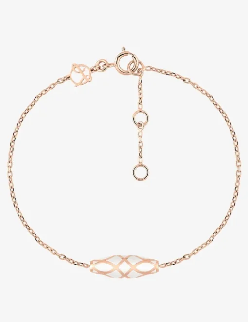Bracelet Mélodie Or rose 375‰ et laque ivoire SO OR
