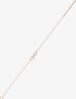 Bracelet motif infini bicolore plaqué or rose, rhodium et oxydes de zirconium SO OR