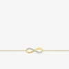 Bracelet motif infini en or jaune 375 ‰, oxydes de zirconium et rhodium SO OR
