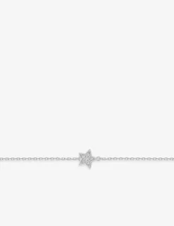 Bracelet motif étoile en argent 925 ‰ rhodié et oxydes de zirconium SO OR