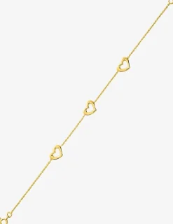 Bracelet motifs cœur plaqué or SO OR
