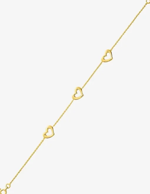 Bracelet motifs cœur plaqué or SO OR