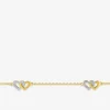 Bracelet motifs de cœurs entrelacés plaqué or et rhodium SO OR