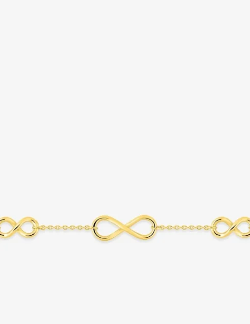 Bracelet motifs infini plaqué or SO OR