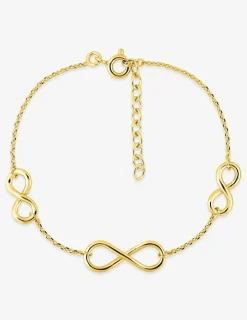 Bracelet motifs infini plaqué or SO OR