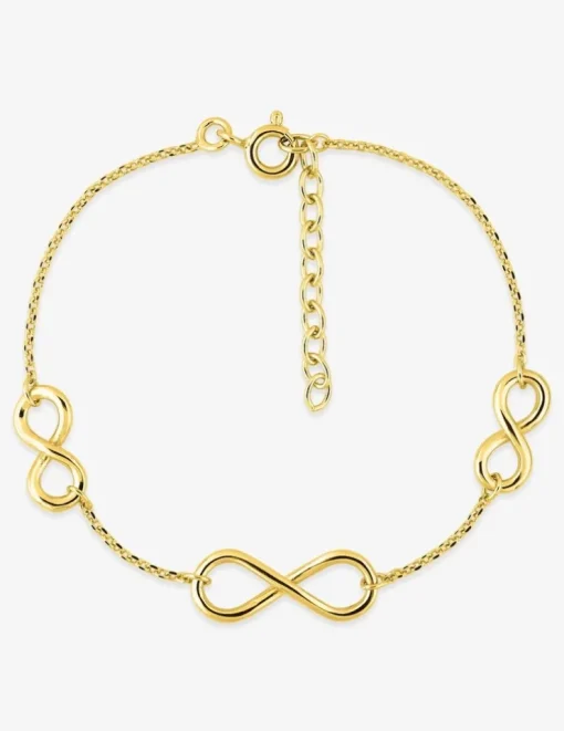 Bracelet motifs infini plaqué or SO OR