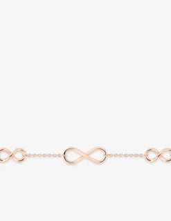 Bracelet motifs infini plaqué or rose SO OR