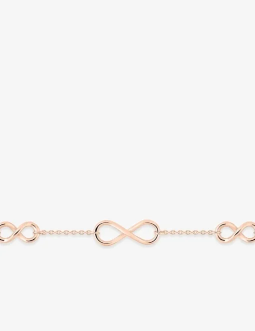 Bracelet motifs infini plaqué or rose SO OR