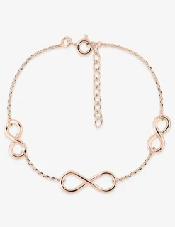 Bracelet motifs infini plaqué or rose SO OR