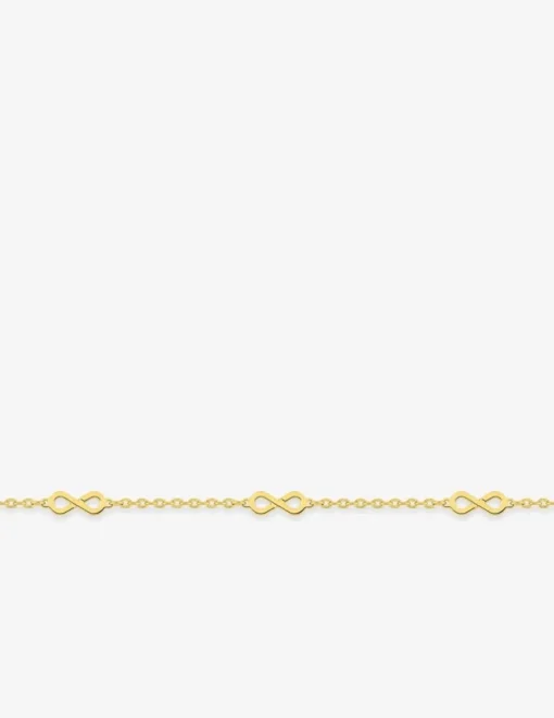 Bracelet motifs infini plaqué or SO OR