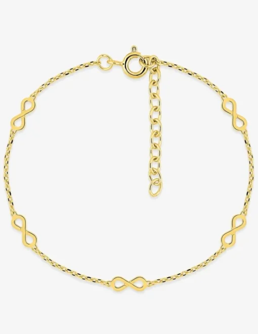 Bracelet motifs infini plaqué or SO OR