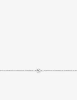 Bracelet or 750 ‰ blanc avec oxyde de zirconium en serti griffes SO OR