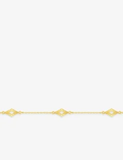 Bracelet or 750 ‰ jaune avec motif losange répétitif SO OR