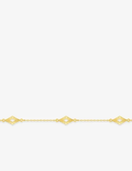 Bracelet or 750 ‰ jaune avec motif losange répétitif SO OR