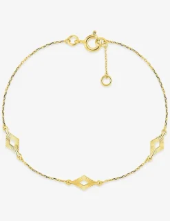 Bracelet or 750 ‰ jaune avec motif losange répétitif SO OR