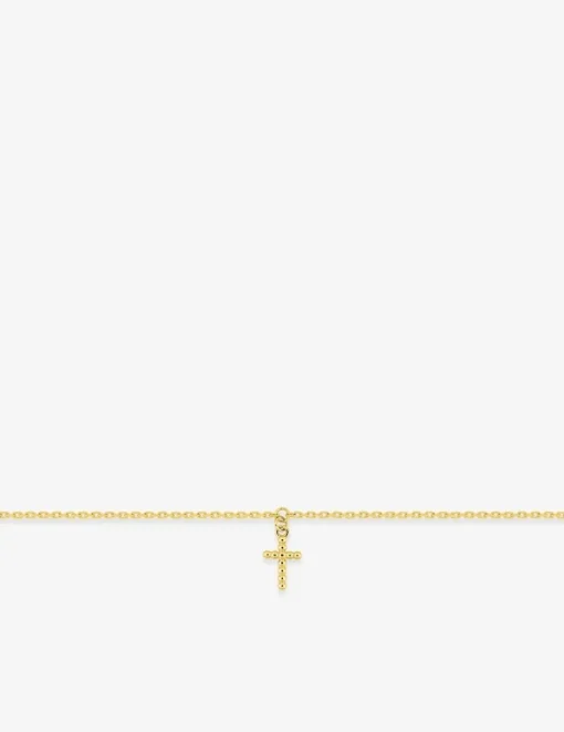 Bracelet or 750 ‰ jaune avec croix pendante SO OR