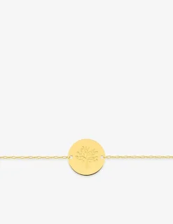 Bracelet or 750 ‰ jaune avec jeton arbre de vie SO OR