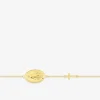 Bracelet or 375 ‰ jaune avec croix et jeton représentant la Vierge SO OR