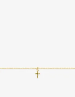 Bracelet or 375 ‰ jaune avec croix pendante SO OR